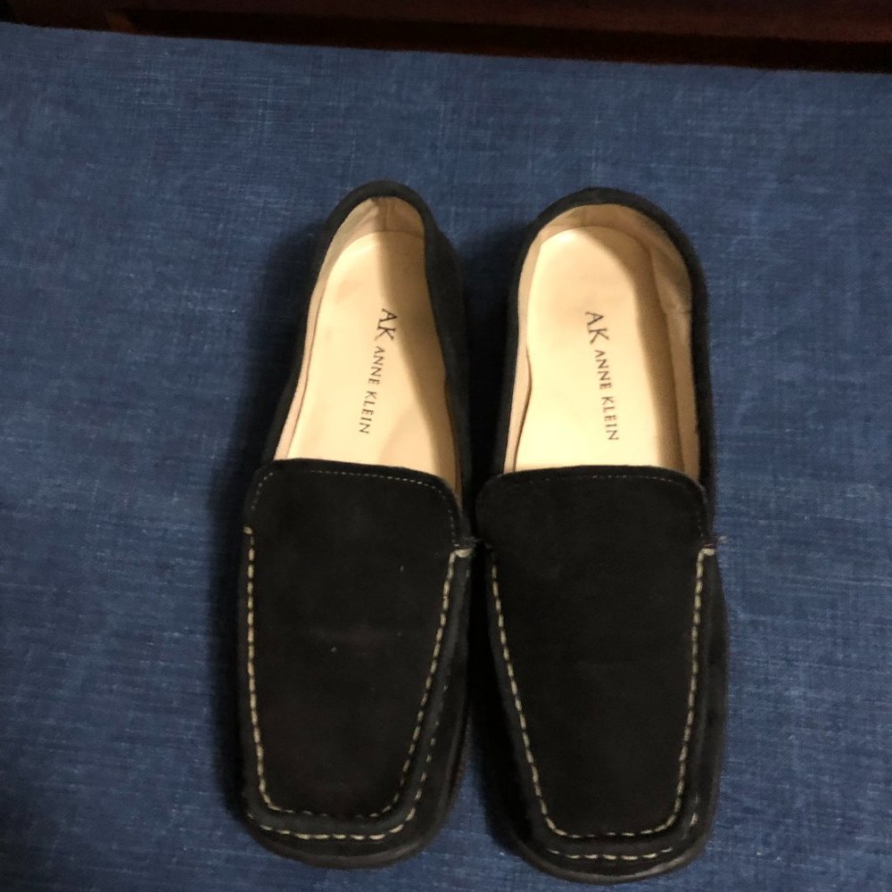 black suede moccasins Anne Klein 6